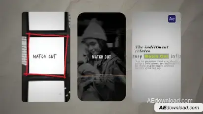 Text Match Cut Titles template preview