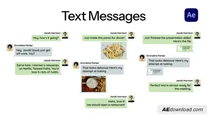 Text Message Chat Elements template preview