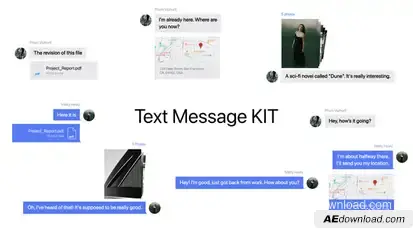 Text Message Kit Elements template preview