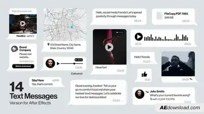 Text Messages Video Template Elements template preview