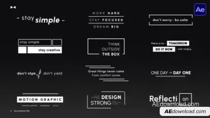 Text Minimal Titles  AE Titles template preview
