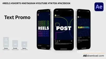 Text Promo | Reels / Shorts / Tik Tok Openers template preview