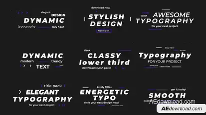 Text Title Pack Titles template preview