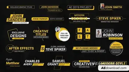 Text Titles Pack Titles template preview