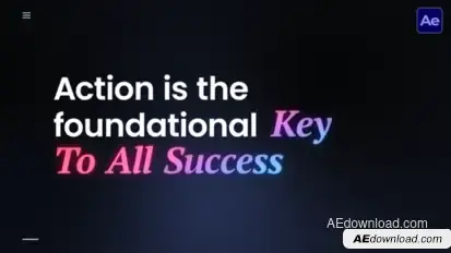 Text Trendy Animation  AE Titles template preview