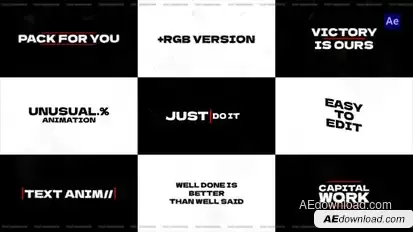 Texture Text Animation - AE Titles template preview