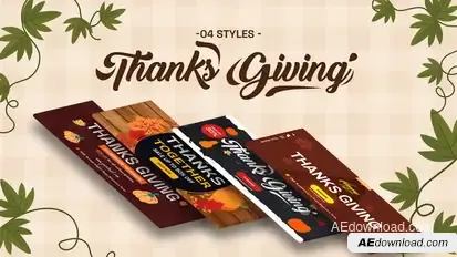 Thanks Giving Day Facebook Cover Product Promo template preview