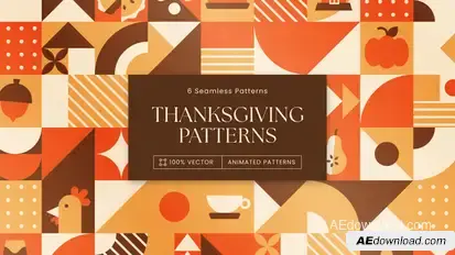 Thanksgiving Animated Background Patterns Elements template preview