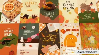 Thanksgiving Day Package Elements template preview