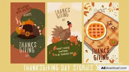 Thanksgiving Day Stories Elements template preview