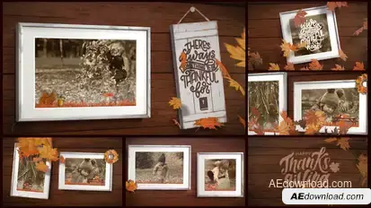 Thanksgiving Frames Video Displays template preview