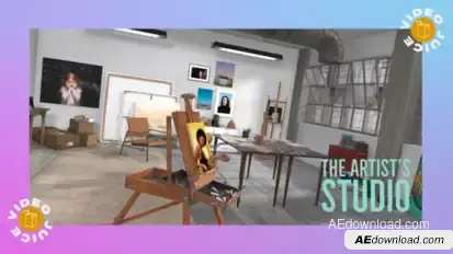 The Artist's Studio Video Displays template preview