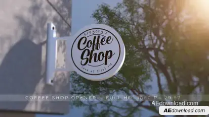 The Coffee Shop Opener Logo Stings template preview