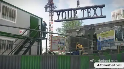 The Construction Trailer Video Displays template preview
