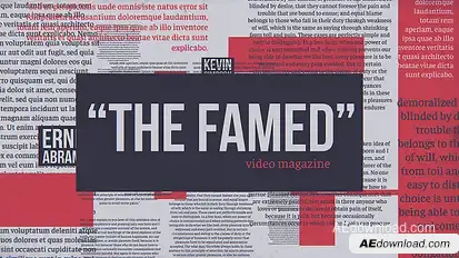 The Famed Video Magazine Video Displays template preview