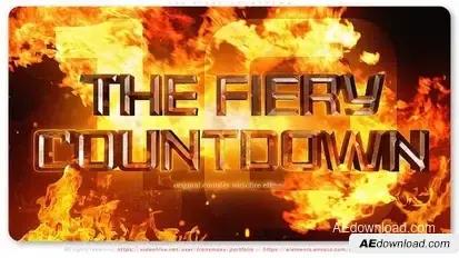 The Fiery Countdown Openers template preview