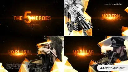 The Five Heroes Cinematic Title Titles template preview