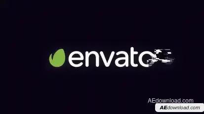 The Glitch Logo Intro Logo Stings template preview