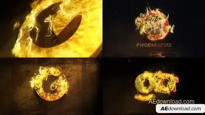 The Golden Fire Logo Reveal Logo Stings template preview