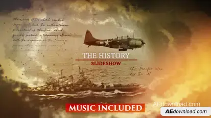 The History Slideshow Video Displays template preview