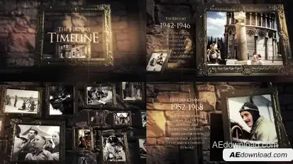 The History Slideshow Video Displays template preview