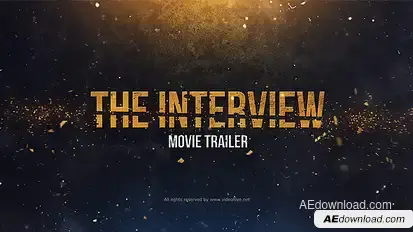 The Interview. Movie Trailer Titles template preview