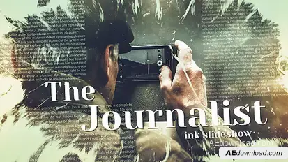 The Journalist Ink Slideshow Video Displays template preview
