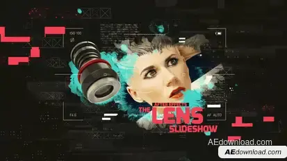The Lens Slideshow Video Displays template preview