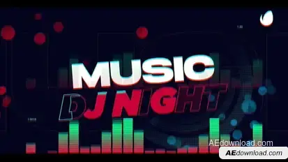 The Music Party v3 Video Displays template preview