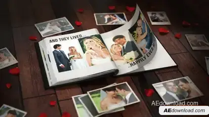 Videohive The Photo Album for Element 3D Openers template preview