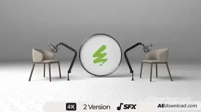 The Podcast Intro Logo Stings template preview