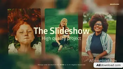 The Slideshow Video Displays template preview