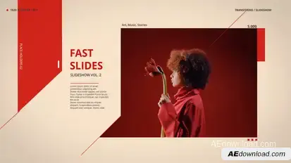 The Slideshow Video Displays template preview