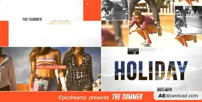 The Summer Video Displays template preview