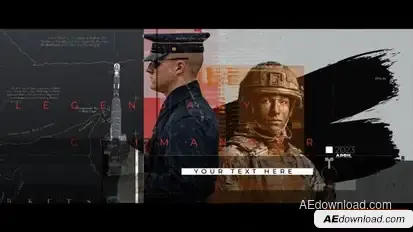 Videohive The War History Glitch Slideshow Openers template preview