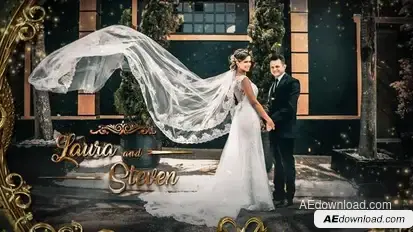 The Wedding Album Video Displays template preview