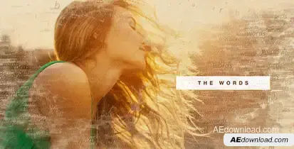 The Words Slideshow Video Displays template preview