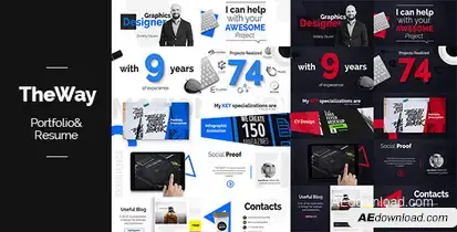 TheWay - Portfolio & Resume Video Displays template preview