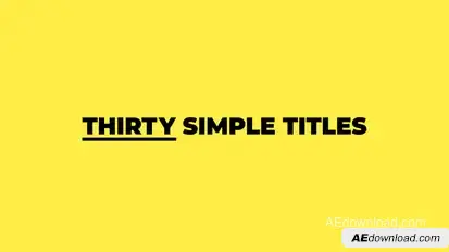 Thirty Simple Titles Titles template preview