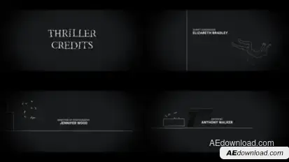 Thriller Credits Project for After Effects Titles template preview