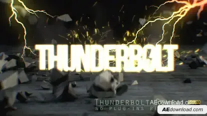 Thunderbolt Reveal Logo Stings template preview