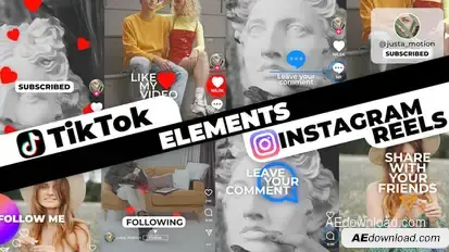 TikTok&Instagram Elements Elements template preview