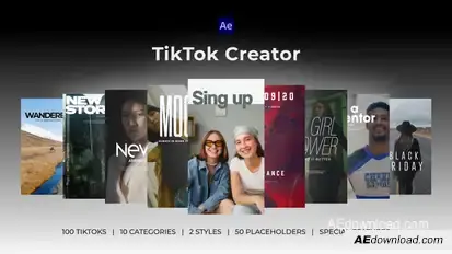 TikTok Creator | After Effects Elements template preview