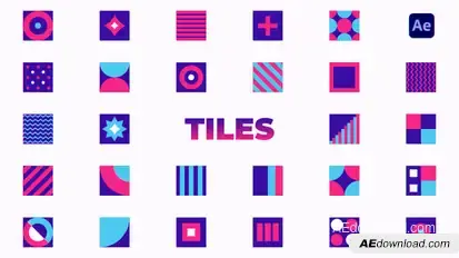 Tiles Shape Animations Elements template preview