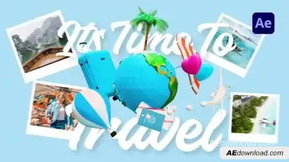 Time To Travel Promo Logo Stings template preview