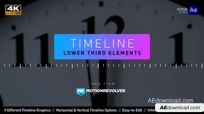 Timeline Lower Third Elements Elements template preview