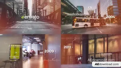 Timeline Presentation Video Displays template preview