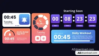 Timer Widget Elements template preview