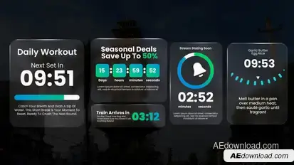 Timer Widget Elements template preview