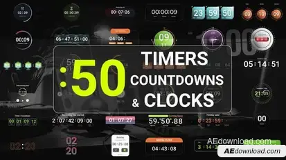 Timers And Clocks Pack Elements template preview
